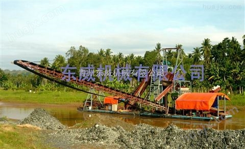 哪里买新型淘金船青州东威定制各种型号淘金设备