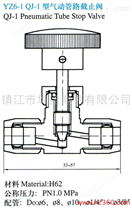 供应YZ6-1 QJ-1型气动管路截止阀